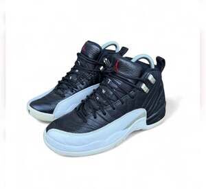 Size 6.5Y/ 8W Nike Air Jordan 12 Retro 'Playoffs' Black/White Basketball Shoes